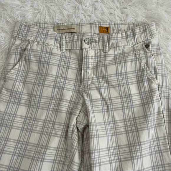 Anthropologie Pilcro and The Letterpress Womens Plaid Pants Size 27 Gray Pockets - Picture 5 of 12